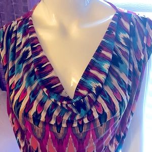 Draped cowl neck blouse